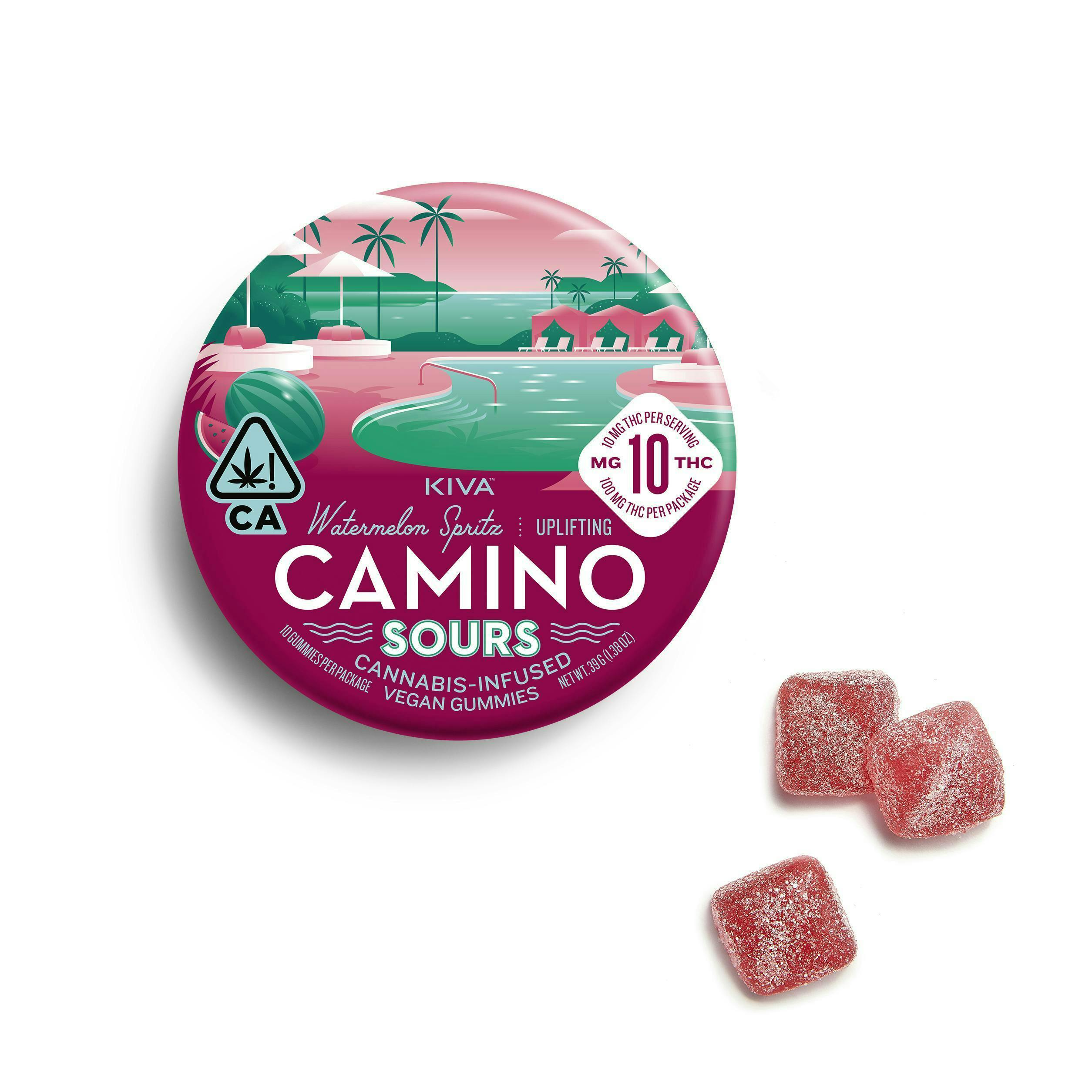 Camino Sours Watermelon Spritz Uplifting 100mg Gummies
