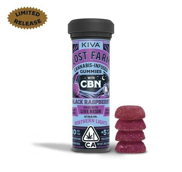 Black Raspberry'Northern Lights’10:5THC:CBN Gummies| 100mg | 10ct | 10mg/ea