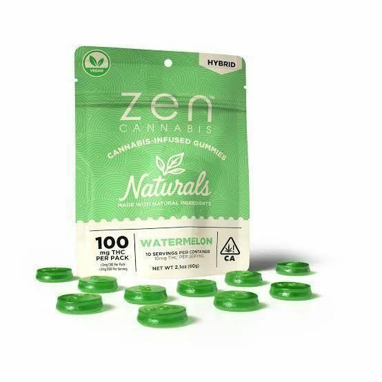 ZEN Naturals Hybrid Watermelon 100mg Gummies