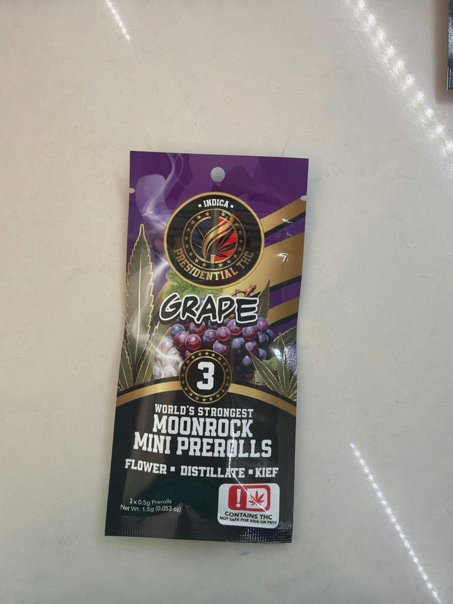 Presidential Moon Rock 3 Mini Prerolls - Grape
