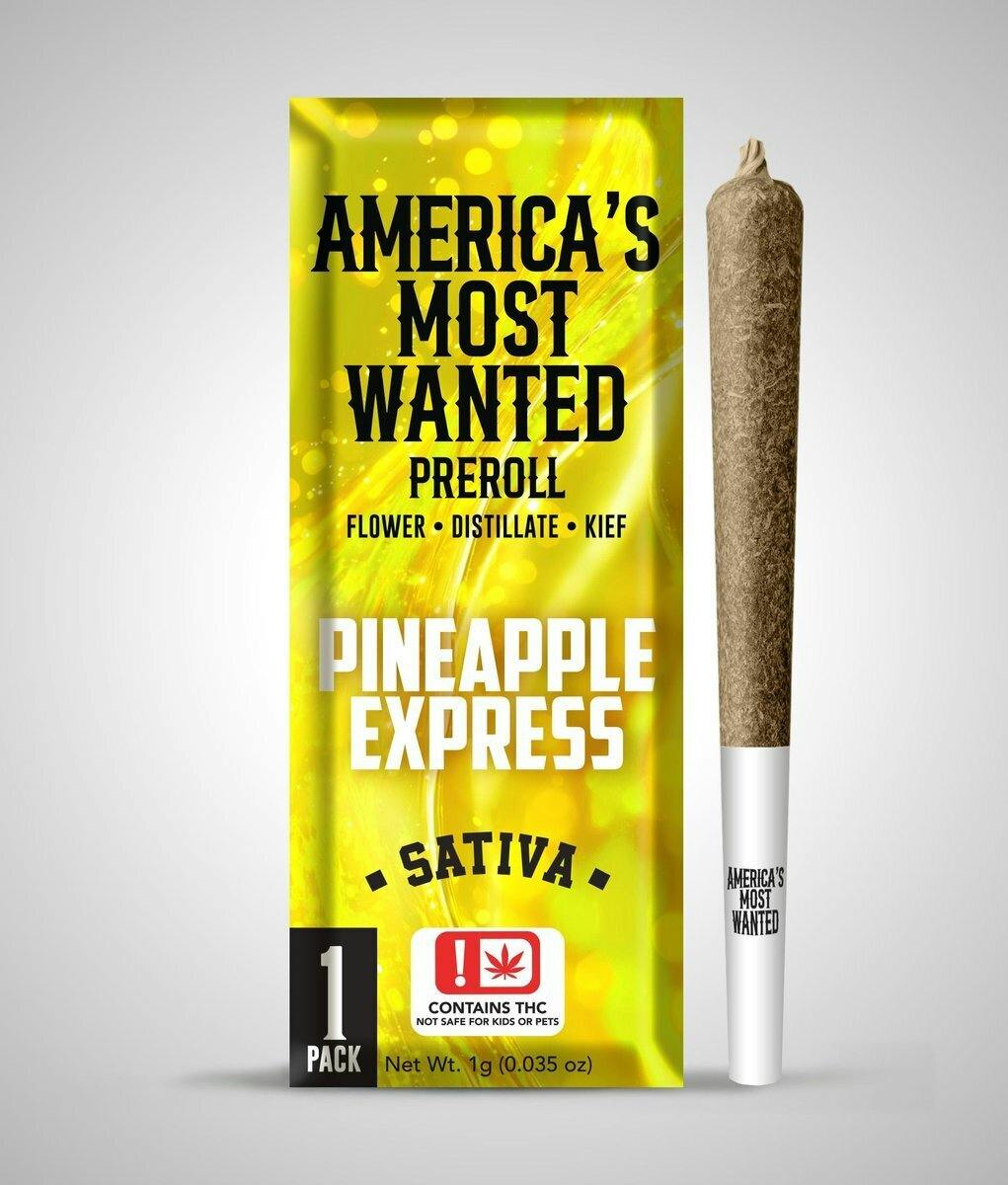 AMW 1g Infused Preroll Pineapple Express