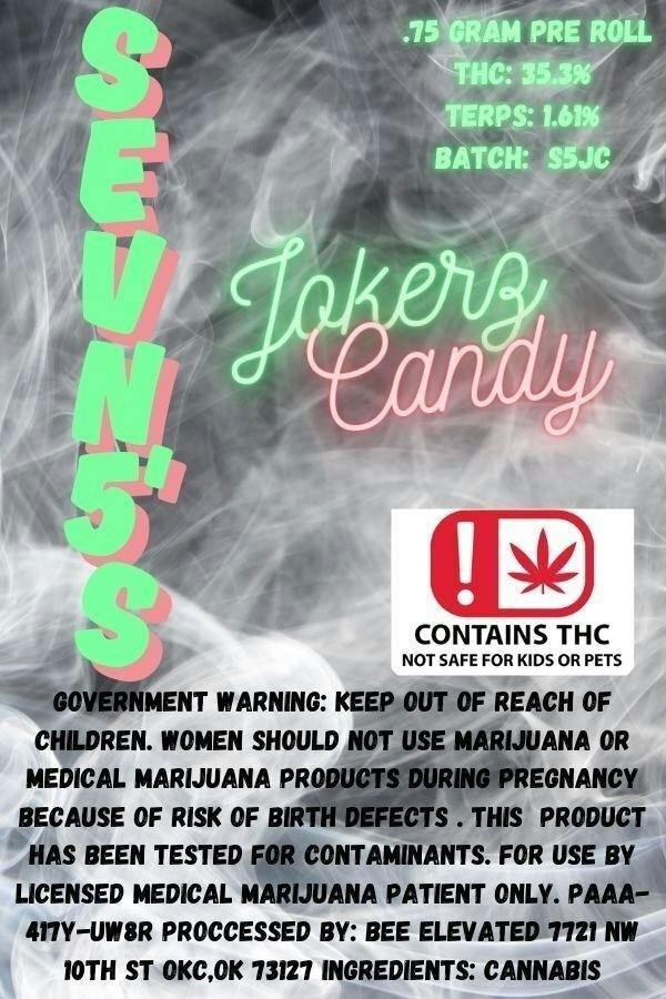 SEVN 5'S - 0.75g Infused Preroll- Jokerz Candy