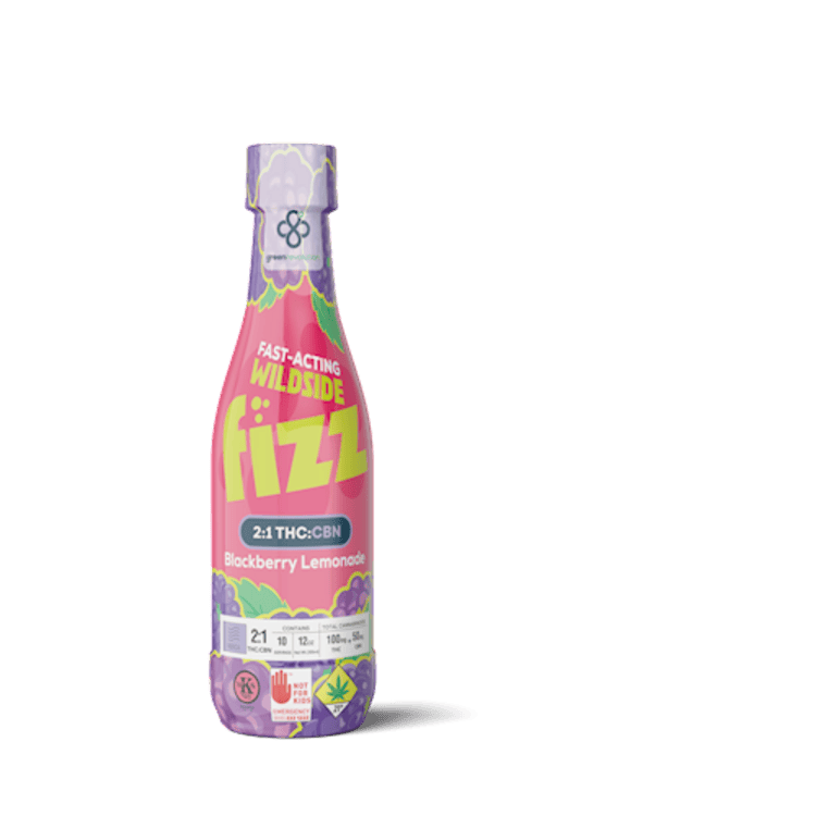 Green Revolution - Wildside Nano Fizz - CBN Blackberry Lemonade 100:50mg 12oz