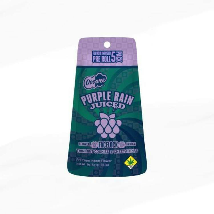 Ooowee - JUICED - FaceLock (Purple Rain) Infused Joints 5pk