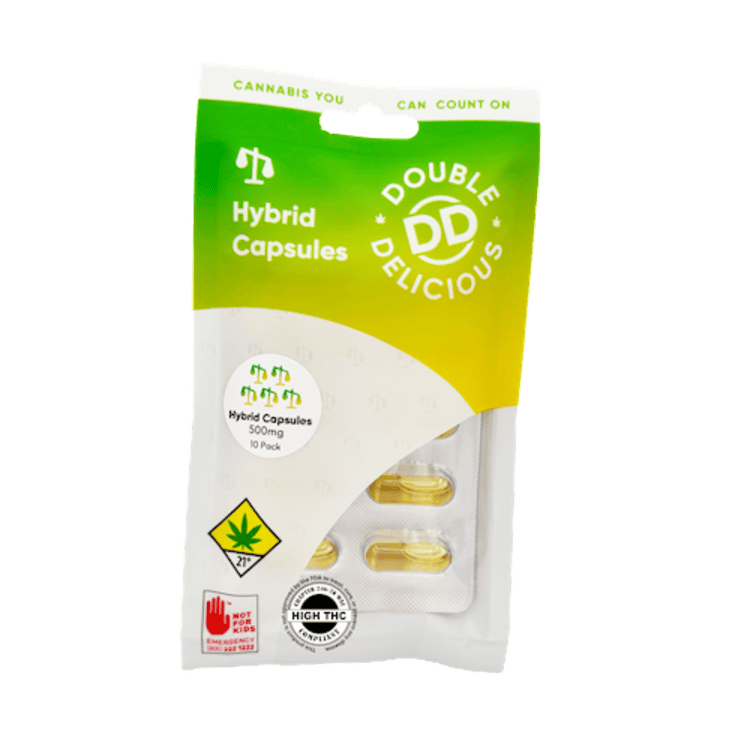 Double Delicious - *Medical Only* - Hybrid Capsules 500mg THC 10pk
