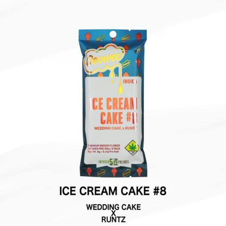 Ooowee - Ice Cream Cake #8 Infused Joints 5pk