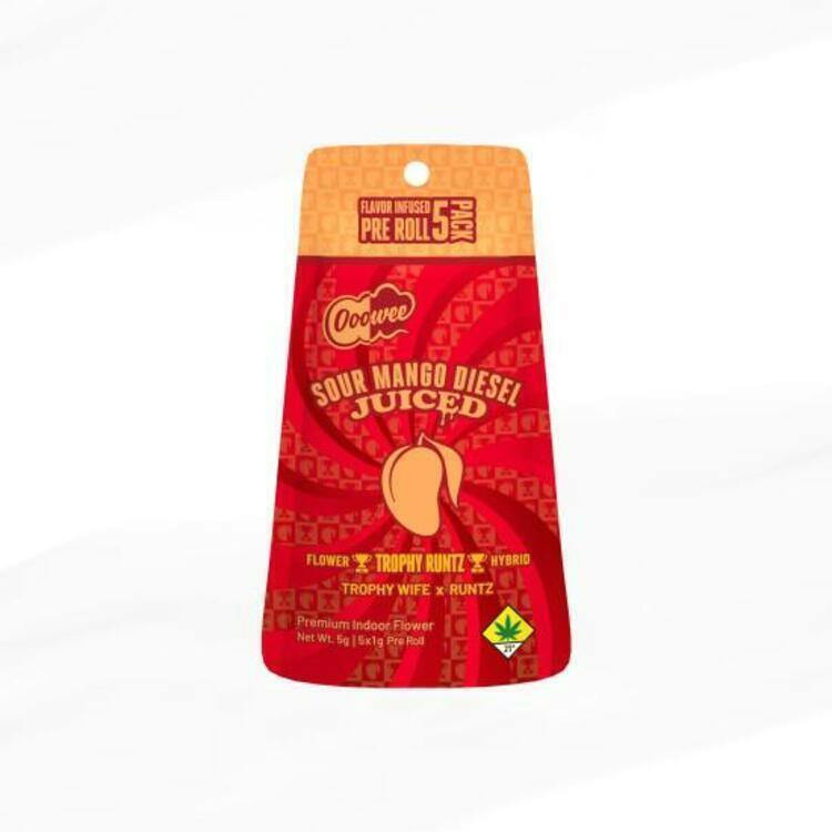 Ooowee - JUICED - Trophy Runtz (Sour Mango Diesel) Infused Joints 5pk