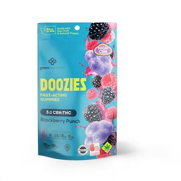 Green Revolution - Nano Doozies - CBN Blackberry Punch Chill 3:1 Gummies 10pk