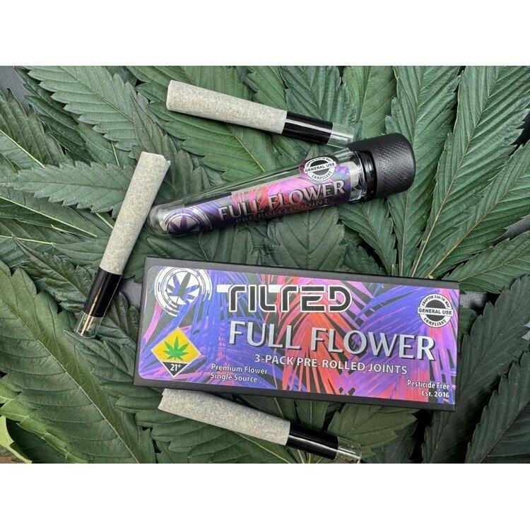 Tilted - Hash Burger Glass Tip Full Flower Joints 2pk
