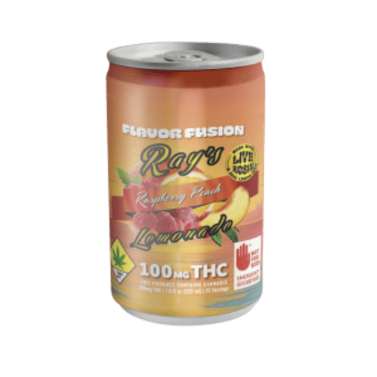 Ray's Lemonade - Raspberry Peach Hash Rosin Lemonade 100mg 7.5oz
