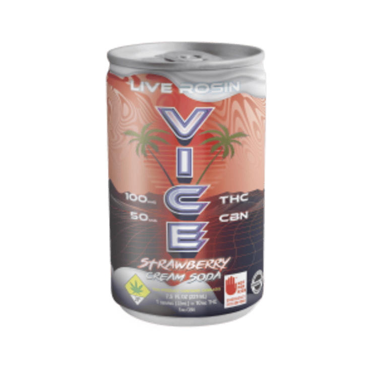 VICE - CBN Strawberry Cream Hash Rosin Soda 100:50mg Can 7.5oz