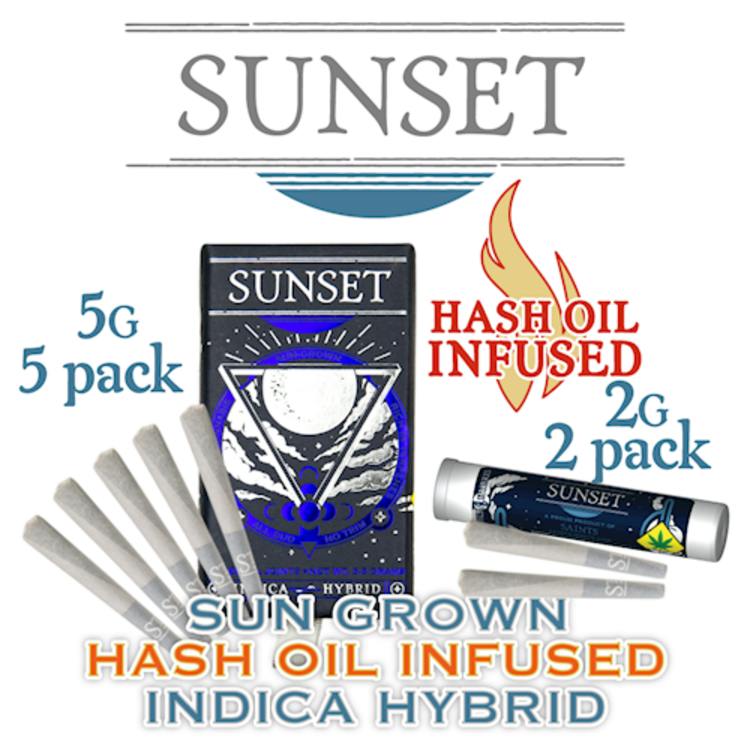 Saints - Sunset - Purple Mandarin Hash Infused Joints 5pk