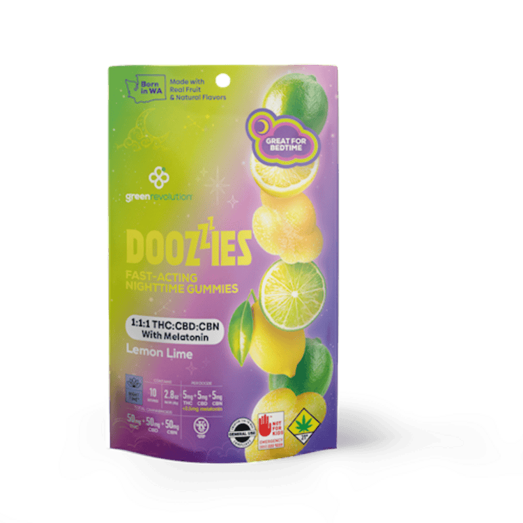 Green Revolution - Nano Doozies - CBD:CBN Lemon Lime Nighttime Gummies 50:50:50mg 10pk