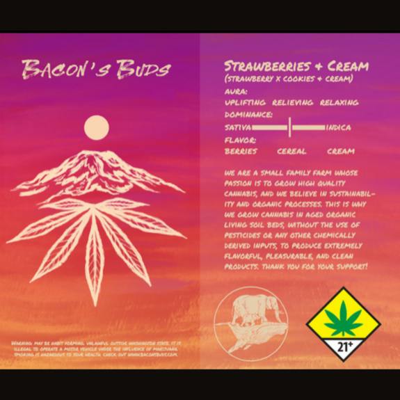 Bacon's Buds - Strawberries & Cream Joints 2pk