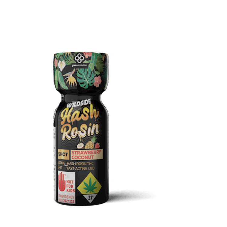 Green Revolution - Hash Rosin Shot - Strawberry Coconut Shot 100mg