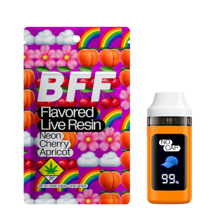 BFF - BAE - Neon Cherry Apricot (NO CAP) Flavored Live Resin All-in-One