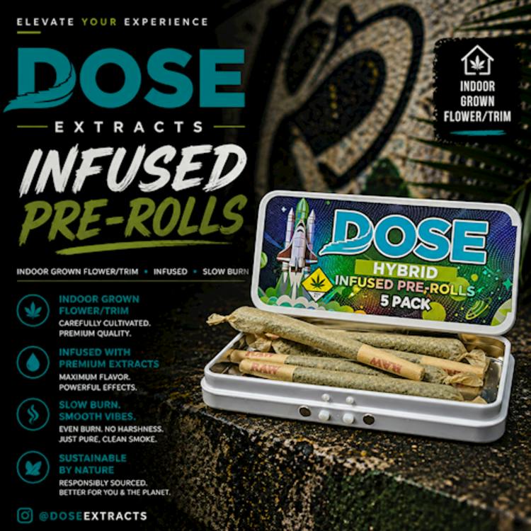 Dose Oil - Rainbow Belts Infused Joints 5pk