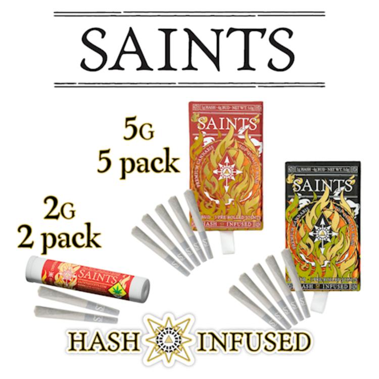 Saints - Lemon Cherry Gelato Hash Infused Joints 2pk