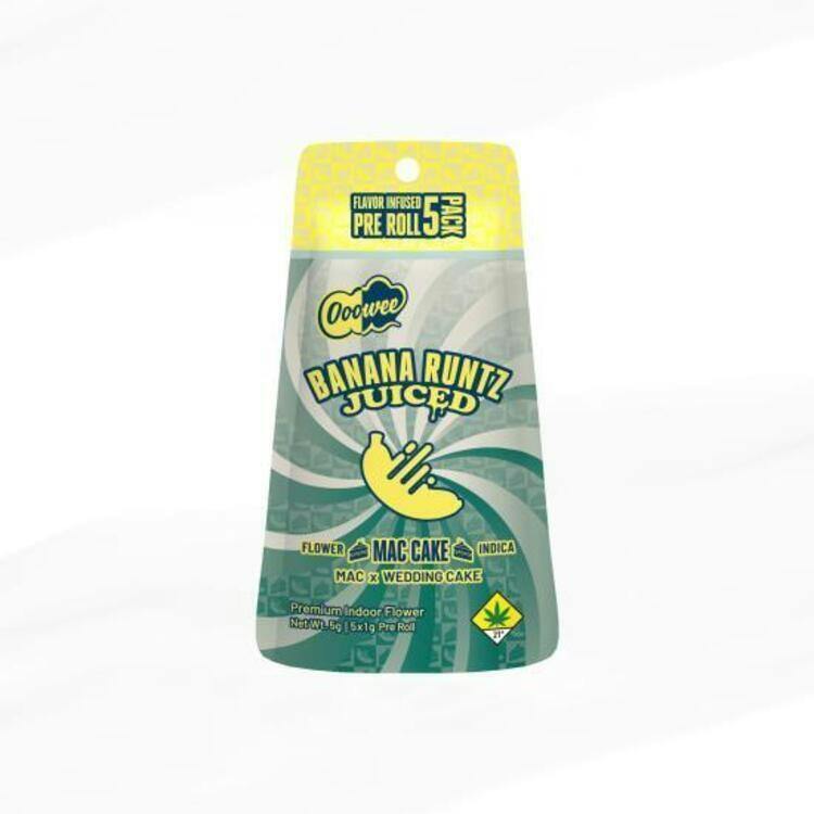 Ooowee - JUICED - Banana Runtz (Mac Cake) Infused Joints 5pk