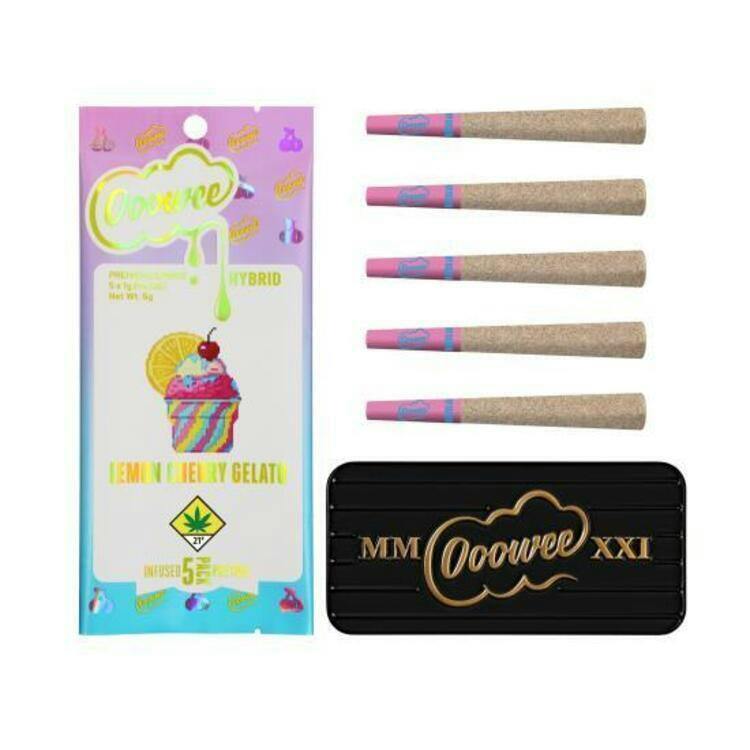 Ooowee - Lemon Cherry Gelato Infused Joints 5pk