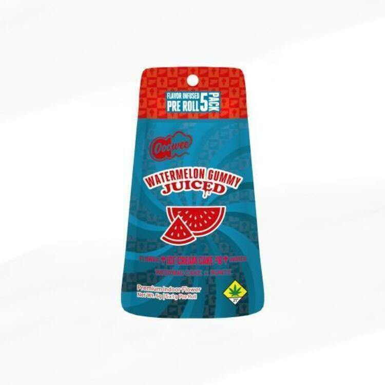Ooowee - JUICED - Watermelon Gummy (Ice Cream Cake) Infused Joints 5pk