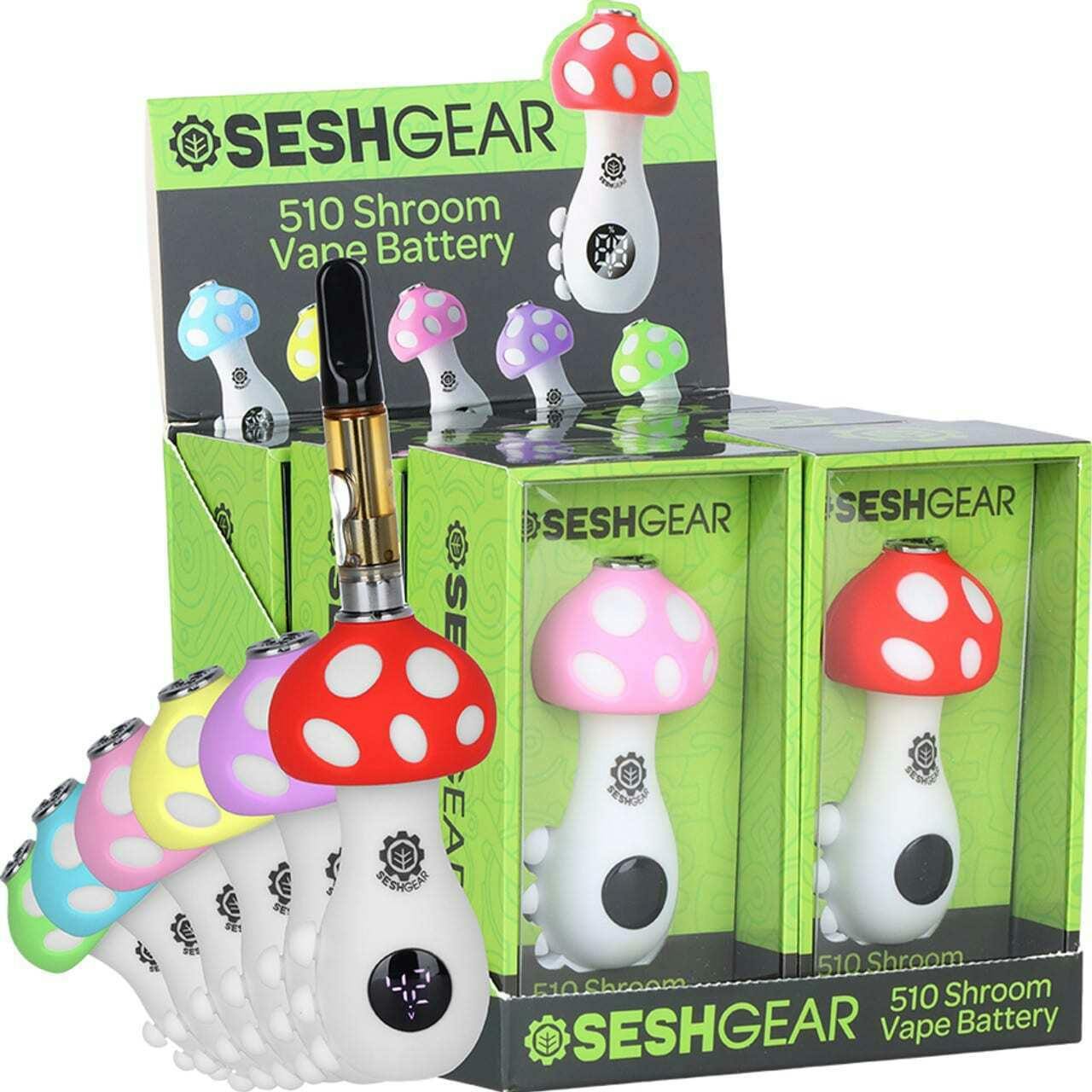 SeshGear Mushroom 510 Vape Battery - 550mAh - Assorted