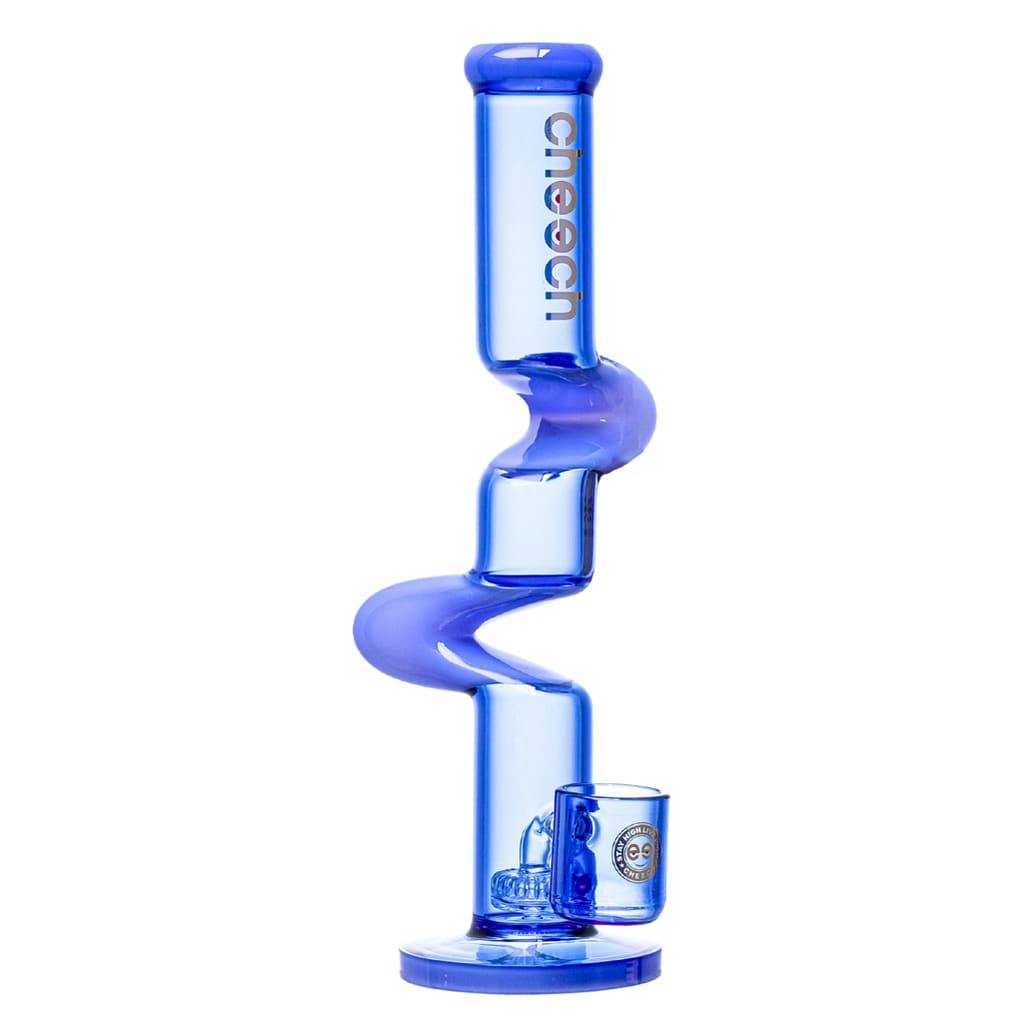 15" Cheech Wavy Tube Proxy Fusion Glass Attachment - Blue