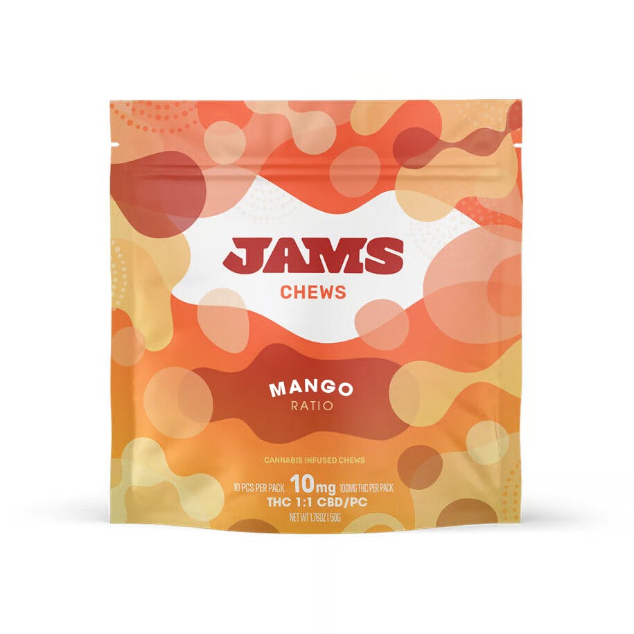 JAMS Mango Ratioed Fruit Chew 10mg ea | 10-Pack