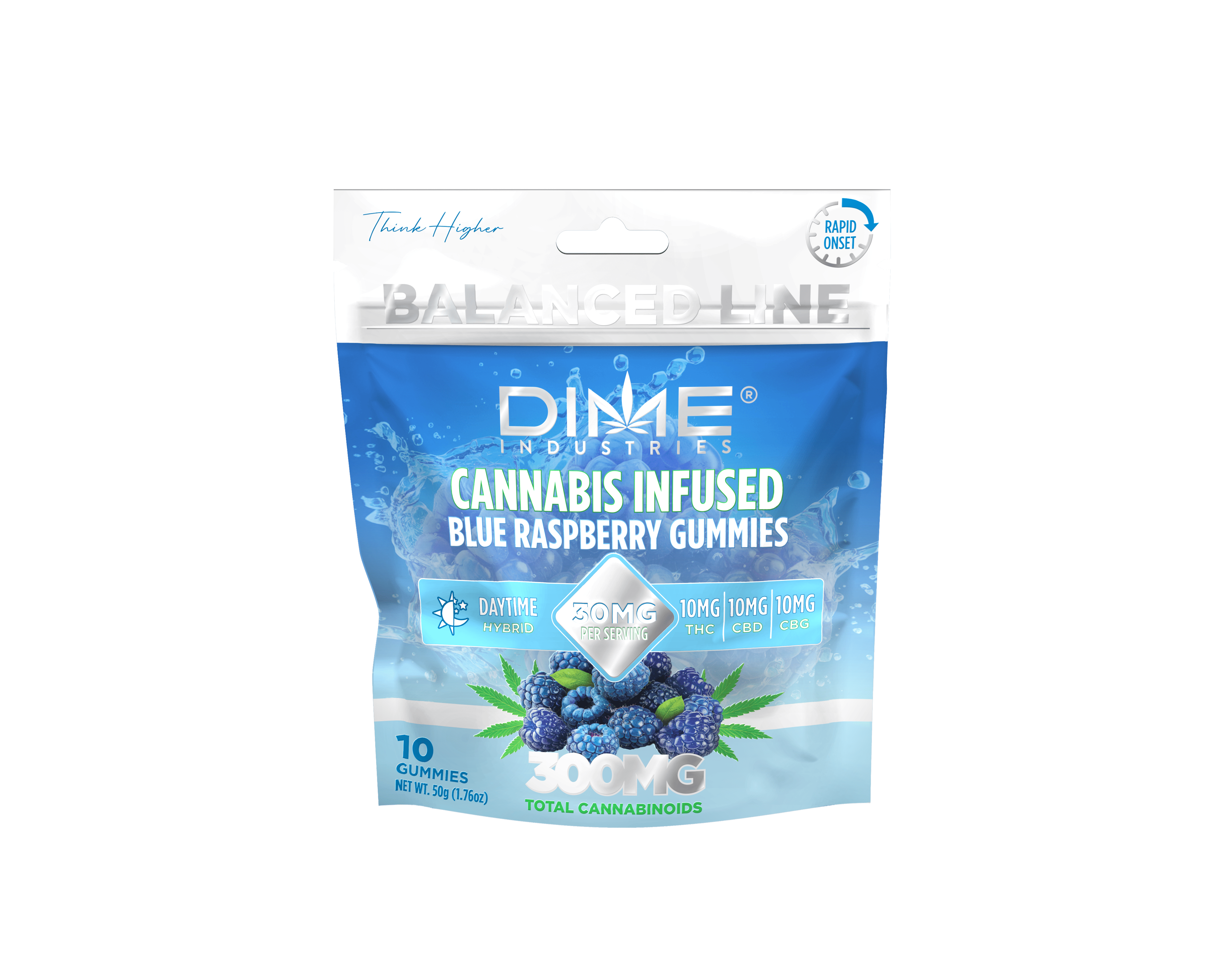 BLUE RASPBERRY - BALANCED LINE (H) (10PK) - 100 mg