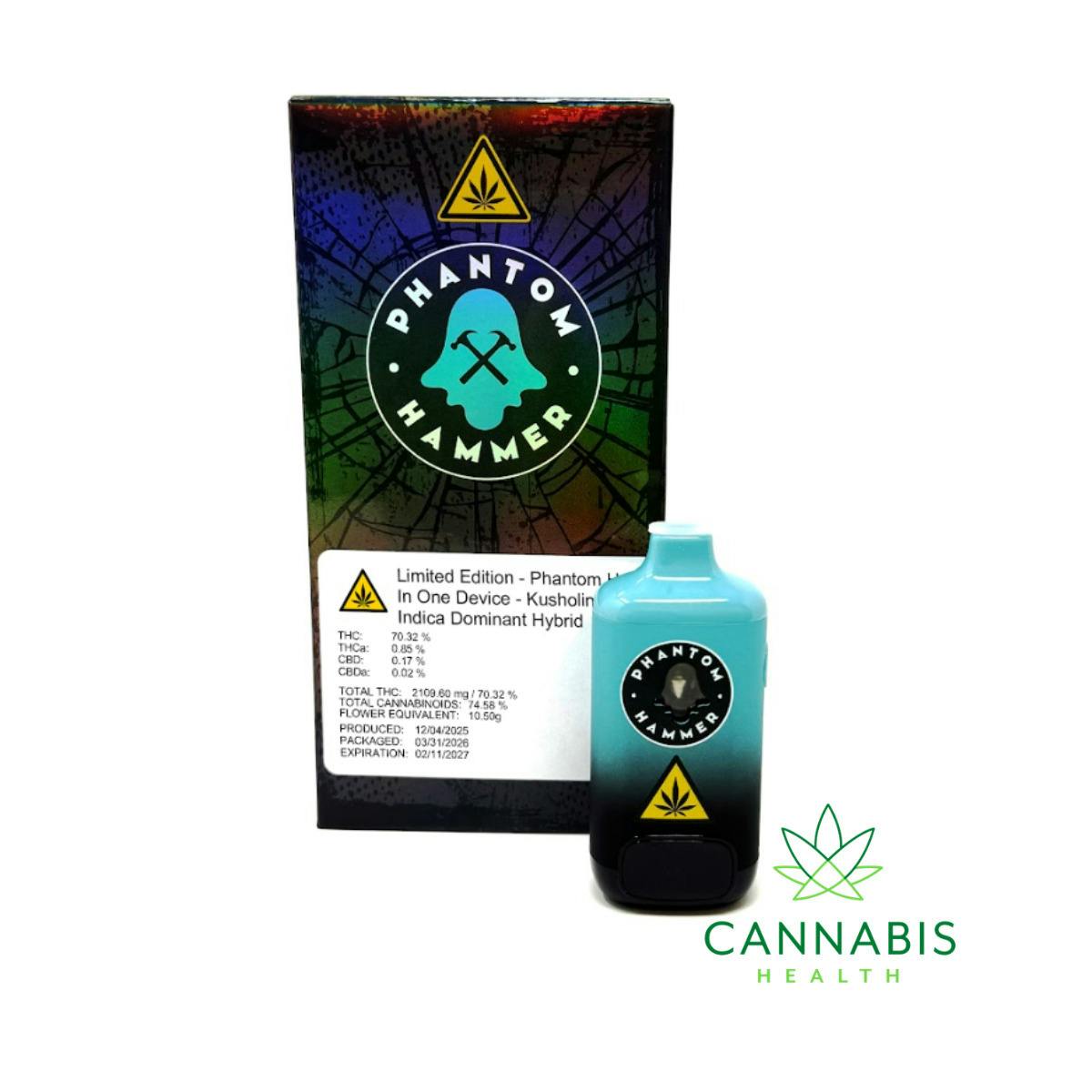 Phantom Hammer | Kusholina | 3g Cured Resin Disposable Vape