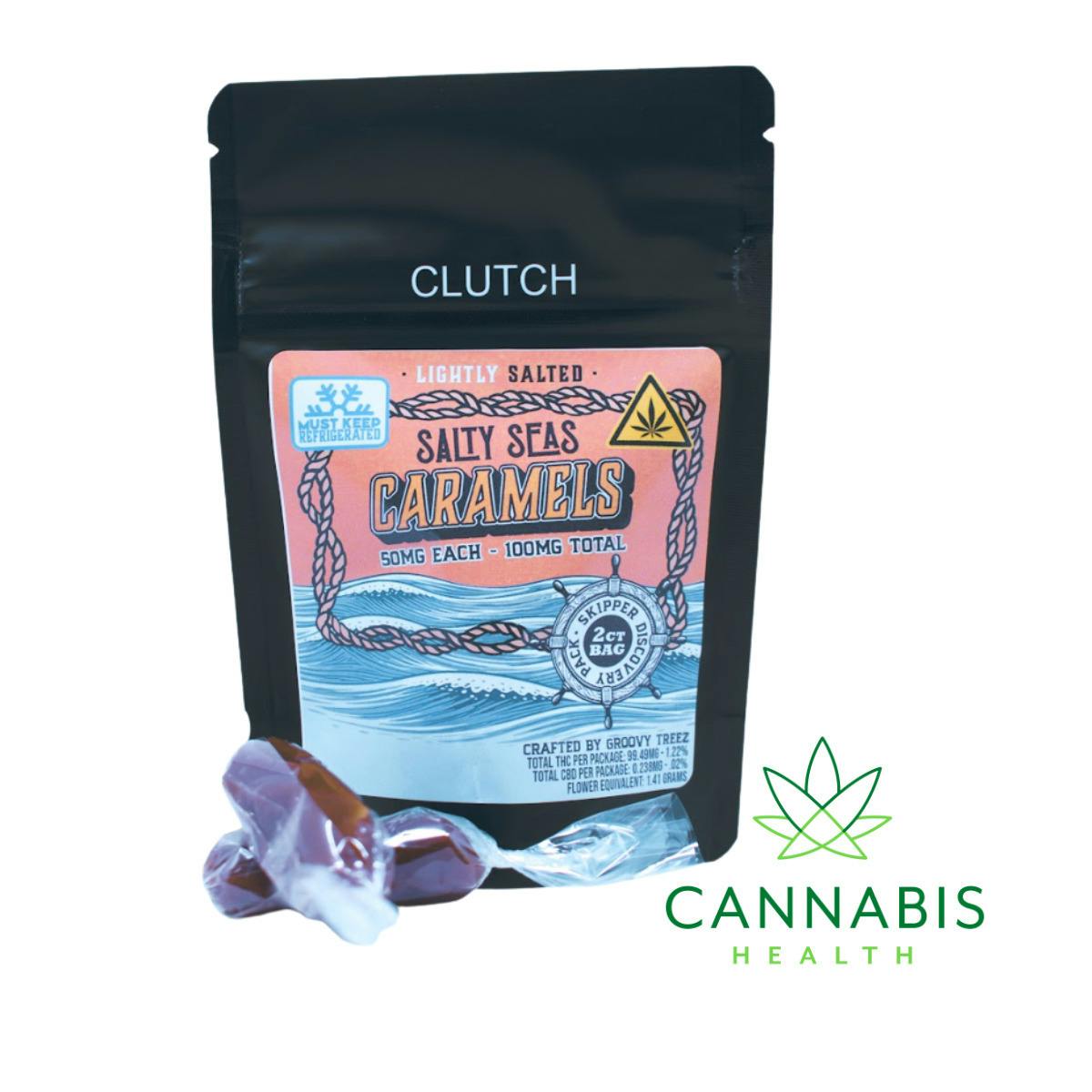 Salty Seas | Caramels | 2pk 50mg Caramels at Cannabis Health