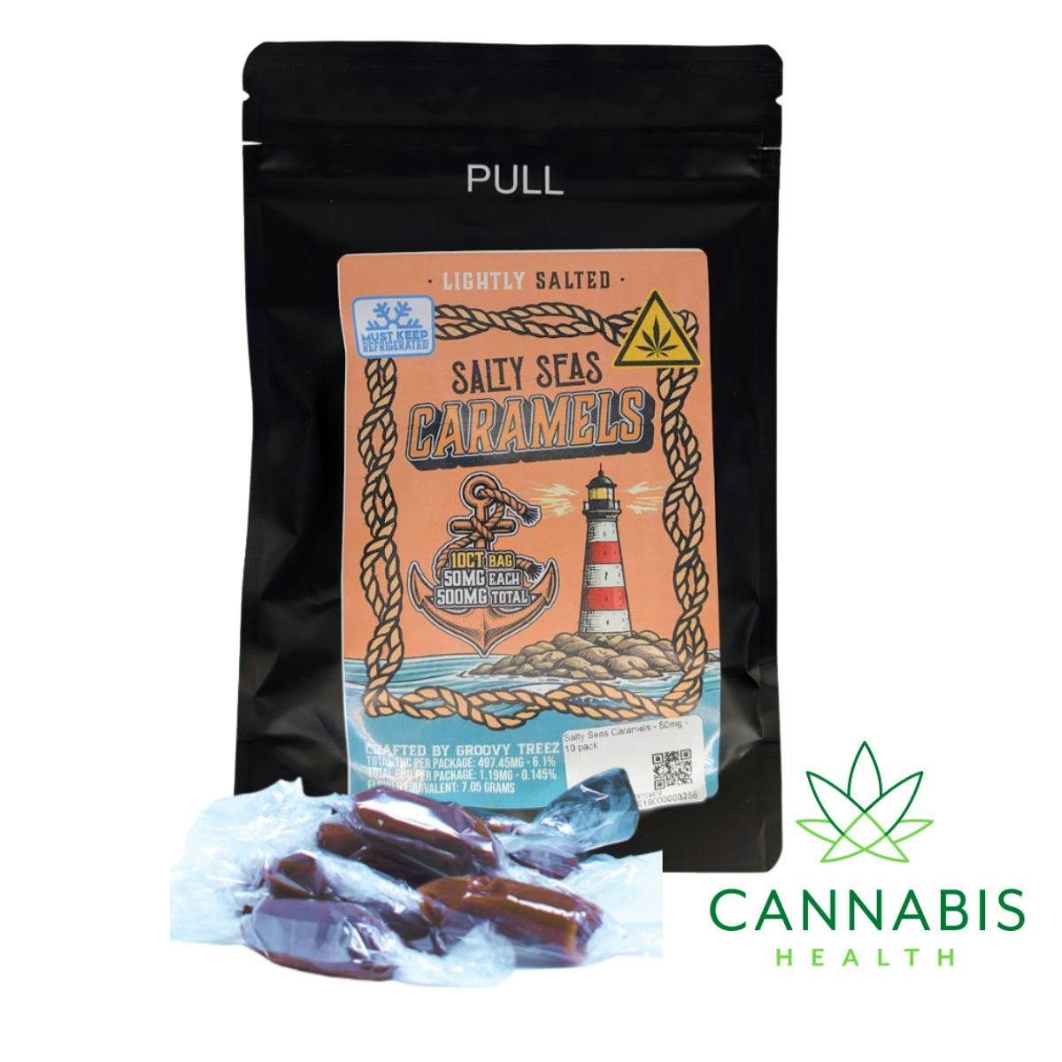 Salty Seas | Caramels | 10pk 50mg Caramels