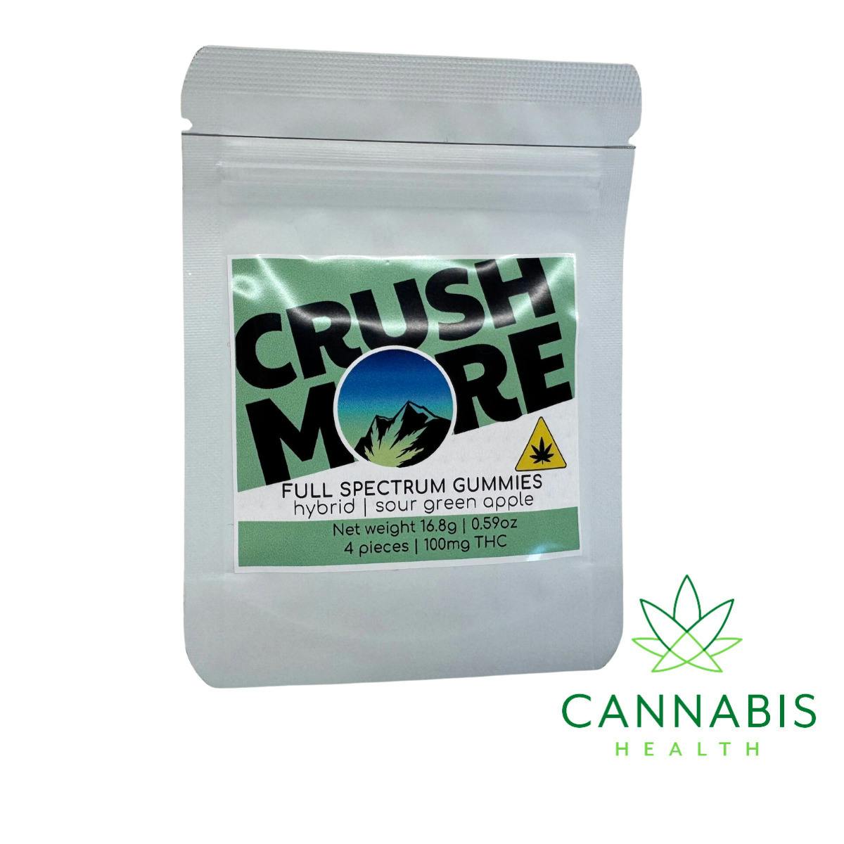Crushmore | Sour Green Apple | 100mg Gummies 4pk