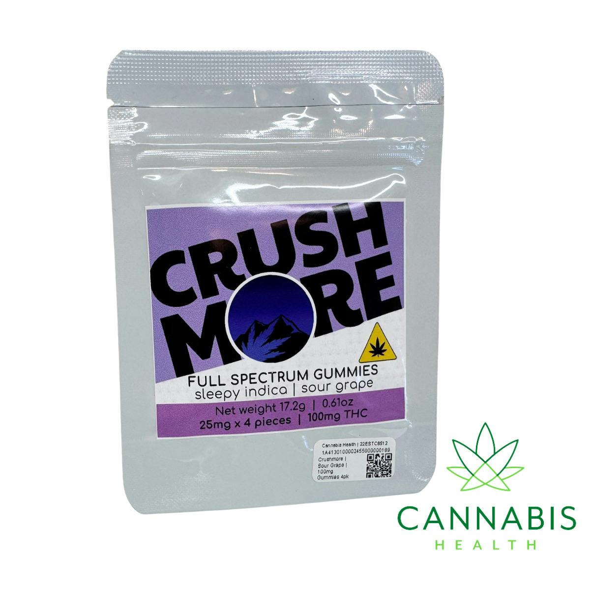 Crushmore | Sour Grape | 100mg Gummies 4pk