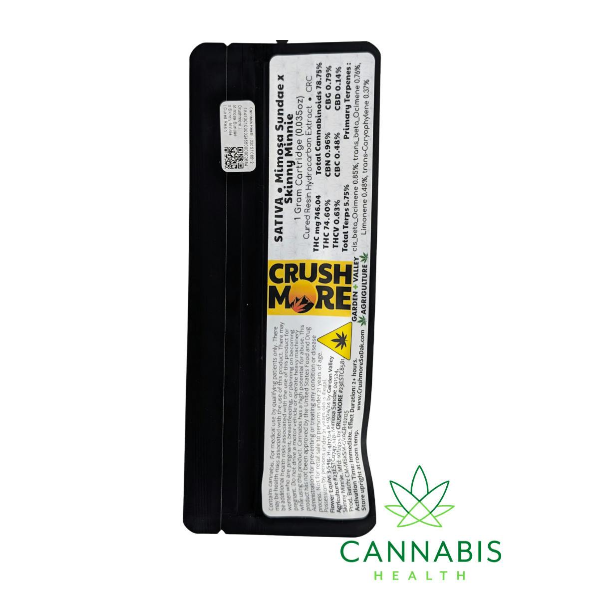 Crushmore | Mimosa Sundae x Skinny Minnie | Cured Resin 1g Vape Cart at Cannabis Health