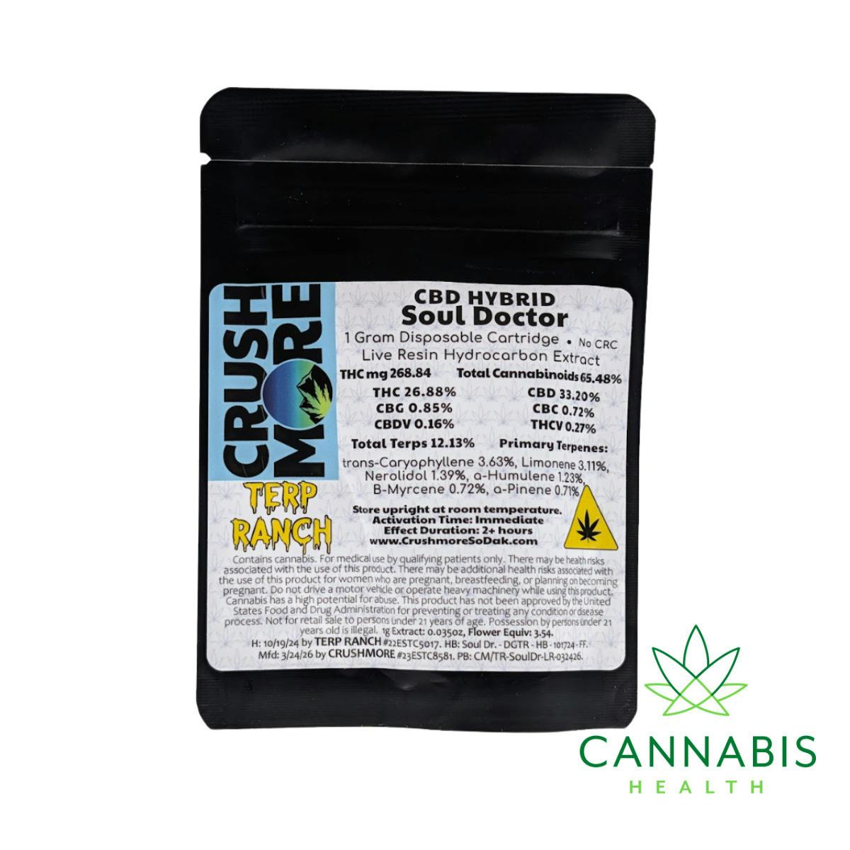 Crushmore | Soul Doctor | Live Resin 1g Disposable Vape Stick