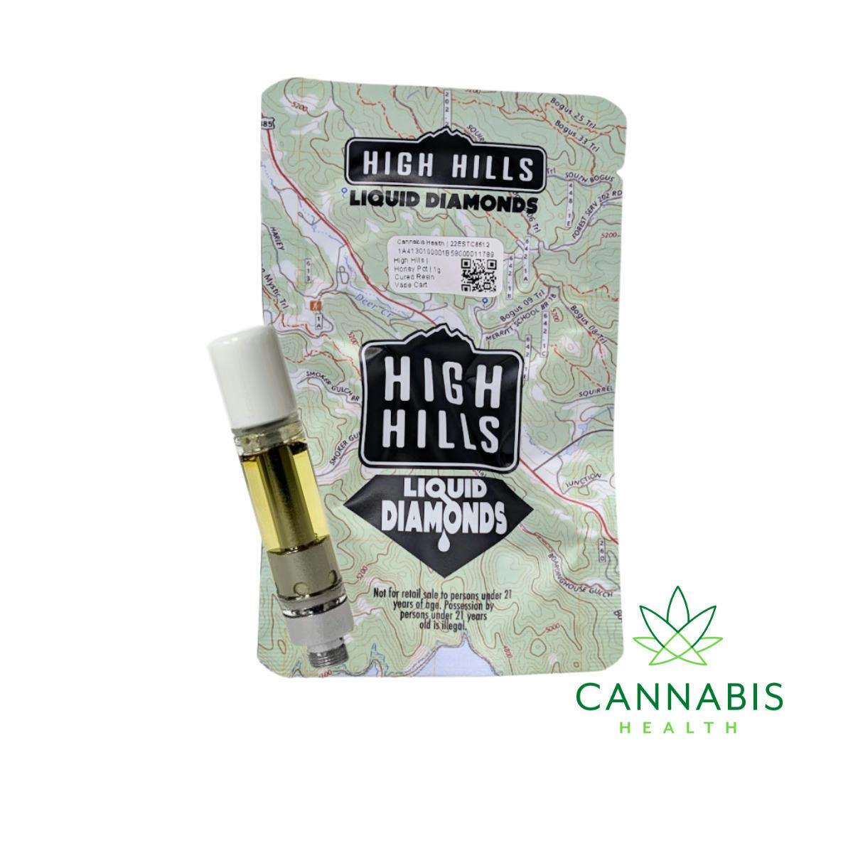 High Hills | Honey Pot | 1g Cured Resin Vape Cart