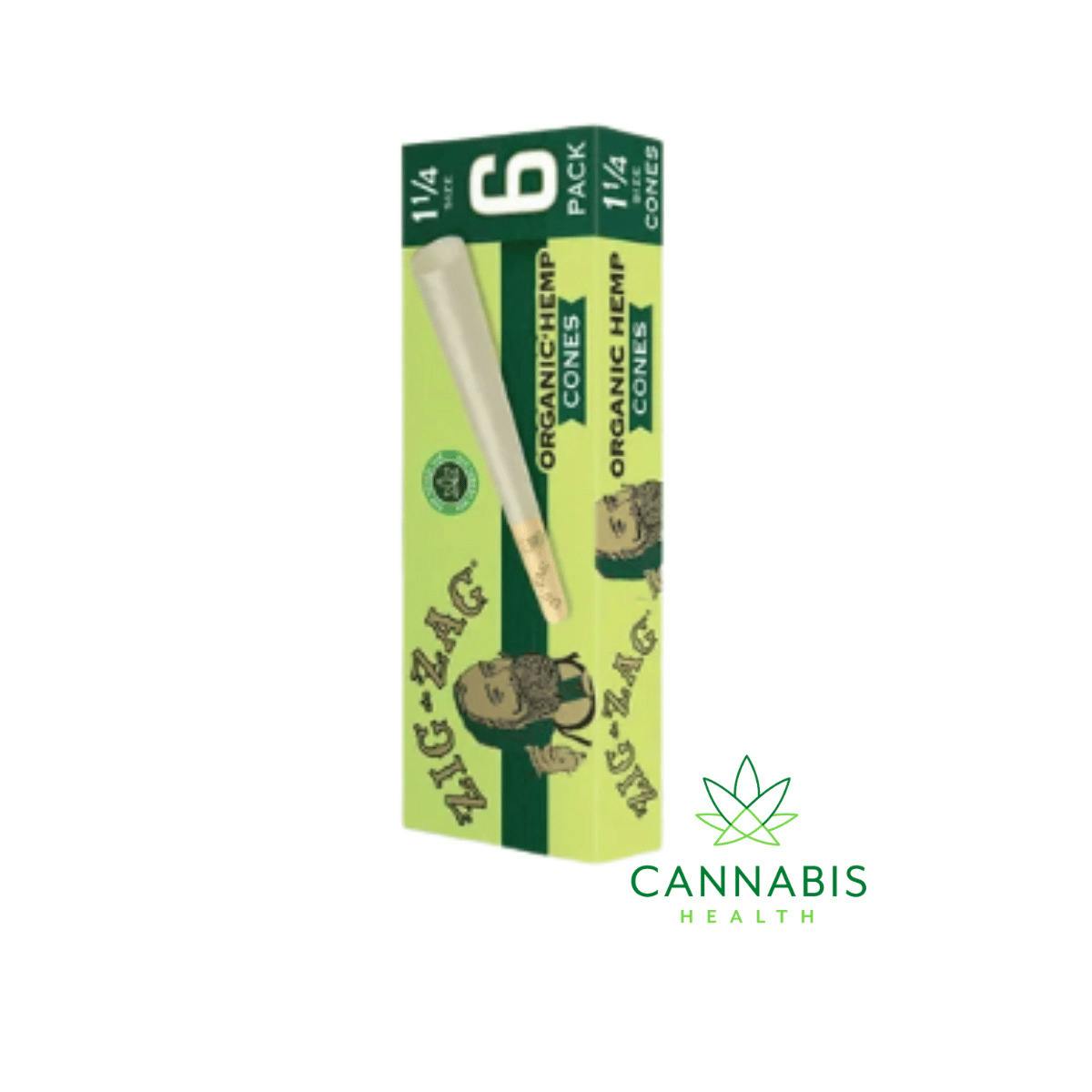 Zig Zag | Hemp | 1 1/4 Cones 6PK