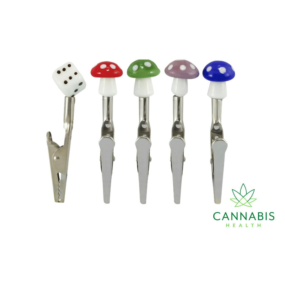 Ceramic Tip | Mushroom & Dice | 2.65" Clips