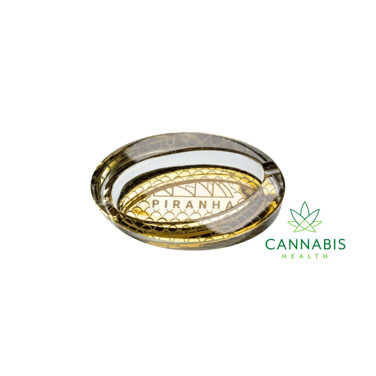 Piranha | Oval Slant | Gold Ashtray