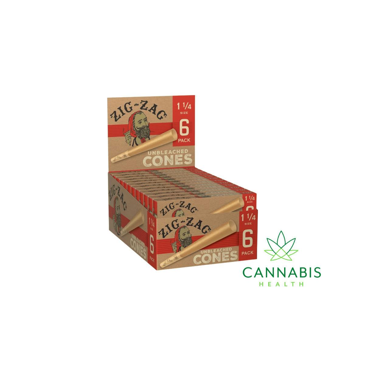 Zig Zag | Unbleached Cones | 1.25 | 6pc