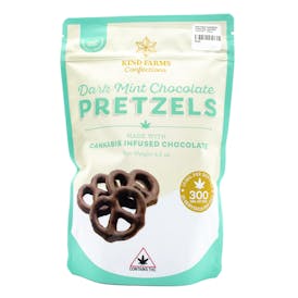 300mg - Kind Farms Confections Pretzel Bag, Dark Mint Chocolate