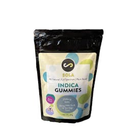 Sola Edibles Indica Gummies, Berry