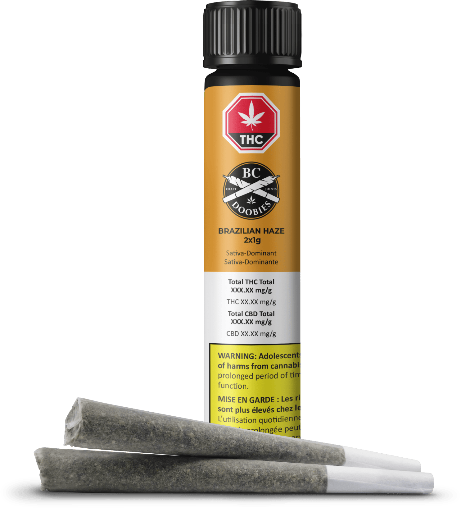 BC Doobies - Brazilian Haze Pre-roll 2x1g >S