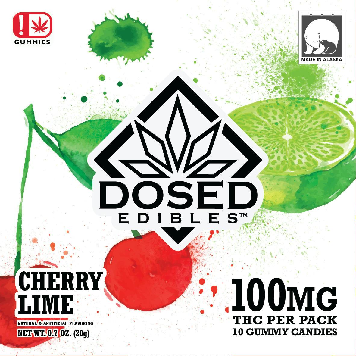 Cherry Lime 100mg Gummies