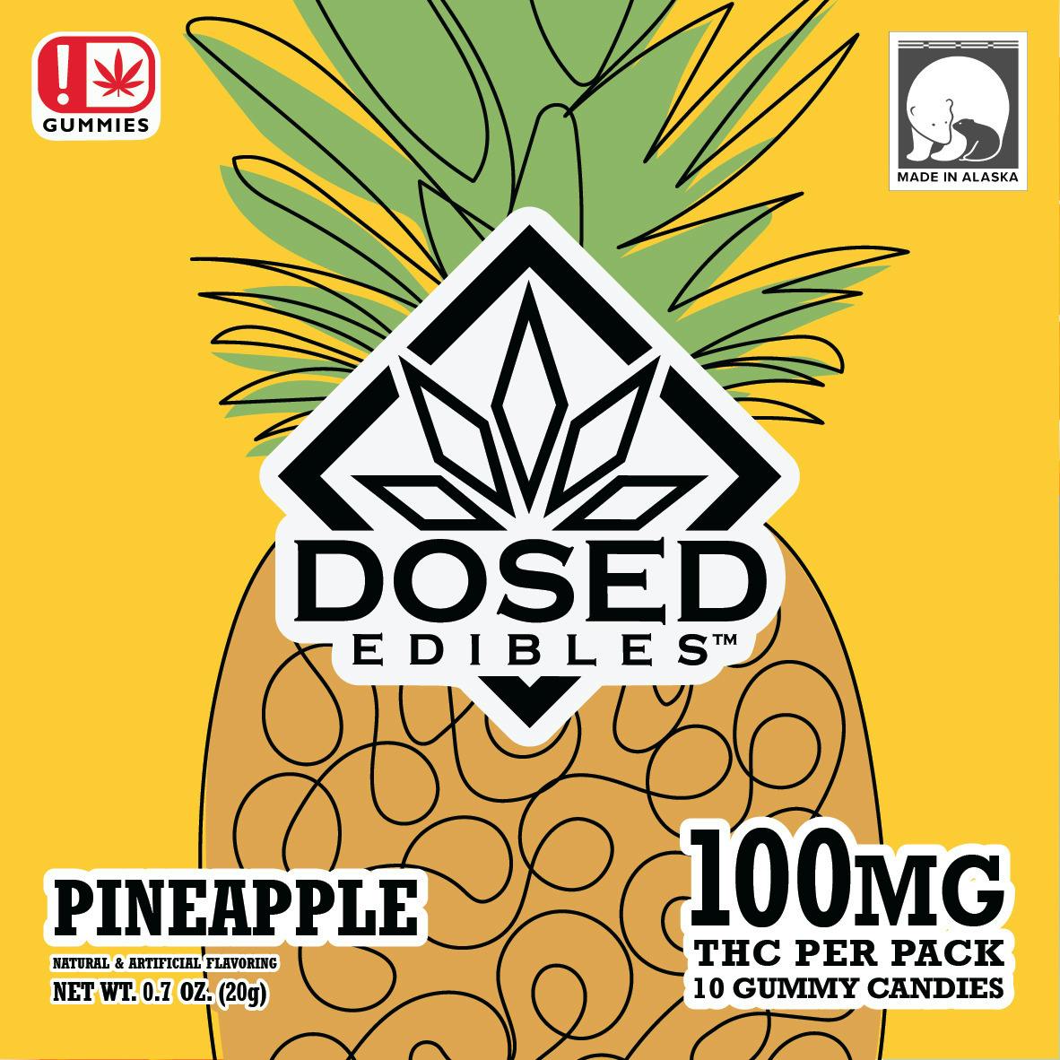 Pineapple 100mg Gummies