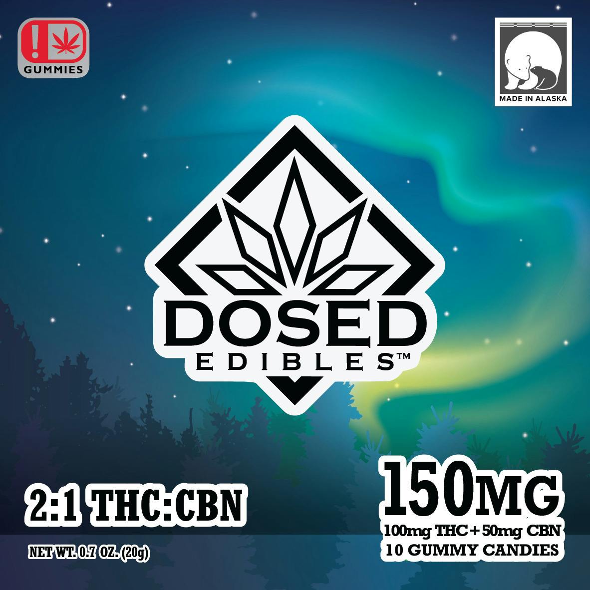Gummies 2:1 THC:CBN - 100mg THC + 50mg CBN