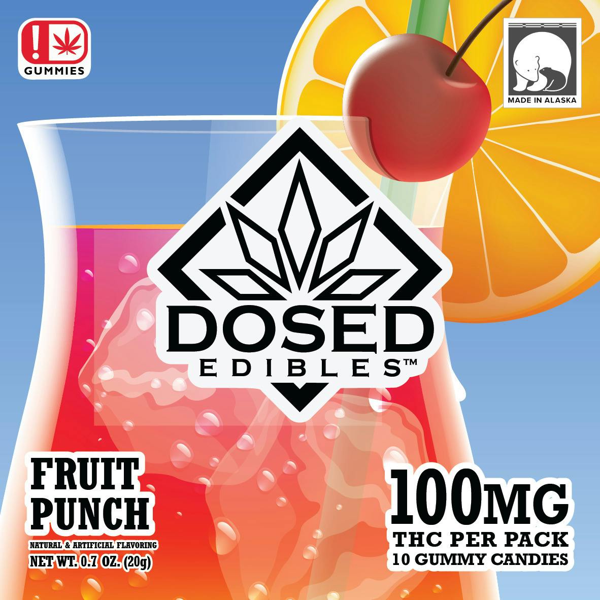 Fruit Punch 100mg Gummies