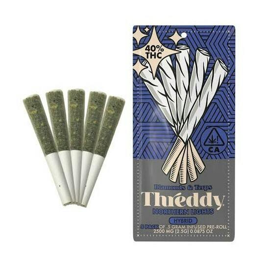 Northern Lights [.5g] | THREDDY - 5 Pack Infused Pre Roll