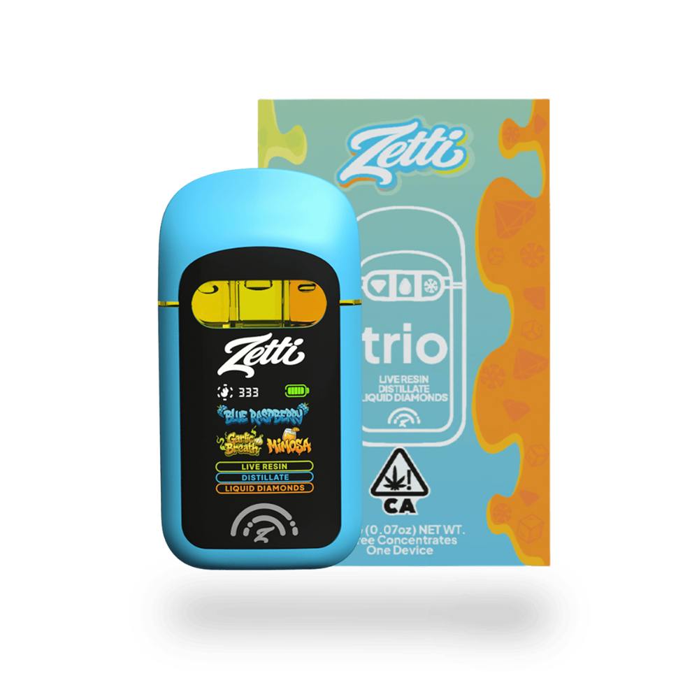 Blue Raspberry x Garlic Breath x Mimosa [1250mg] | Zetti - Trio All In One